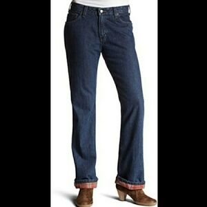 Carhartt Women's Relaxed Fit Flannel Lined Jeans Size 12 Tall